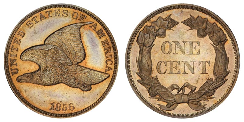 centavo de águila voladora de 1856